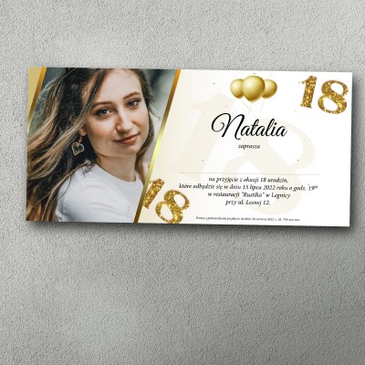 Zaproszenie na 18 – Złota Klasyka 18 | Personalizowane DL