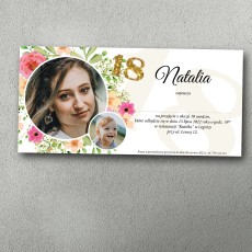 Zaproszenie na 18 – Wiosenny Blask 18 | Personalizowane