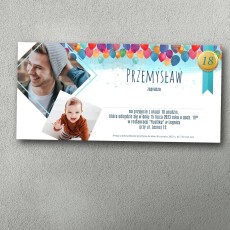 Zaproszenie na 18 – Balonowy Sufit 18 | Personalizowane