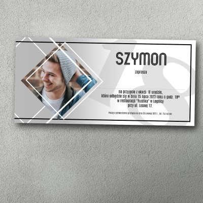 Zaproszenie na 18 – Geometrix 18 | Personalizowane