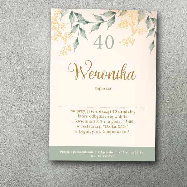 Zaproszenia urodzinowe ""