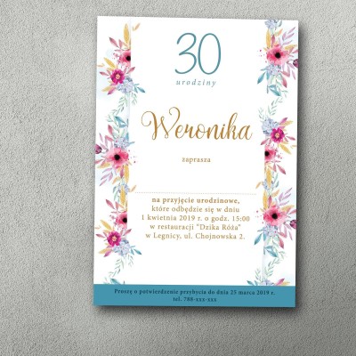 Zaproszenia urodzinowe ""