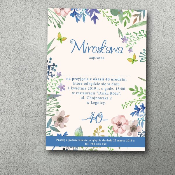 Zaproszenia urodzinowe ""