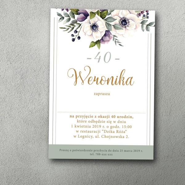 Zaproszenia urodzinowe ""