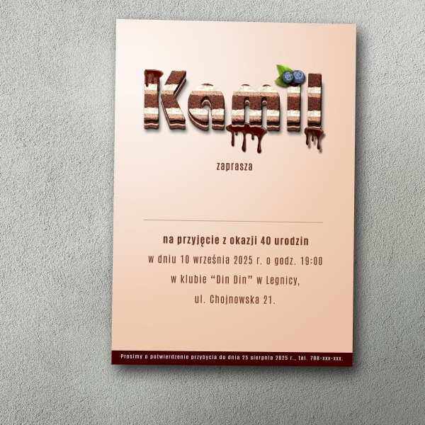 Zaproszenia urodzinowe ""