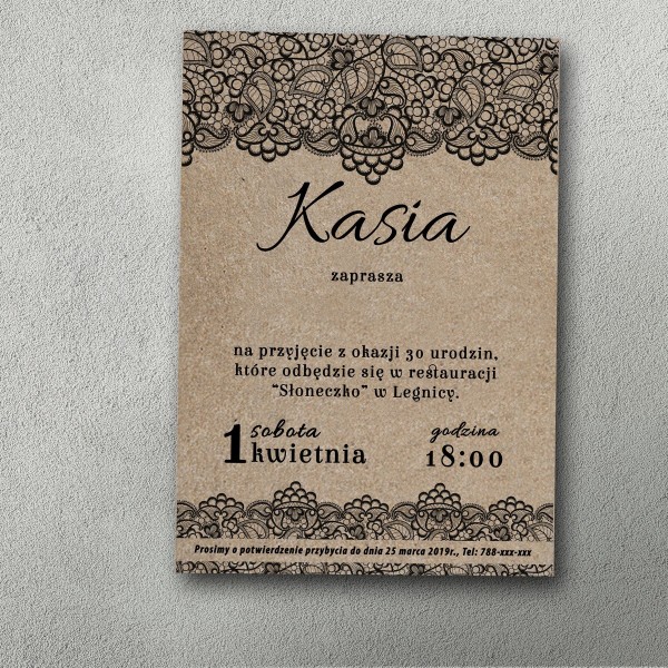 Zaproszenia urodzinowe ""