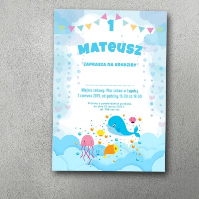 Zaproszenie urodzinowe "Morska Bajka"
