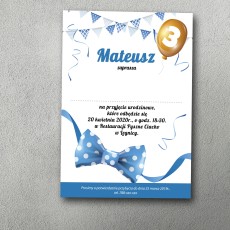 Zaproszenie urodzinowe "Mucha Bąbelek"