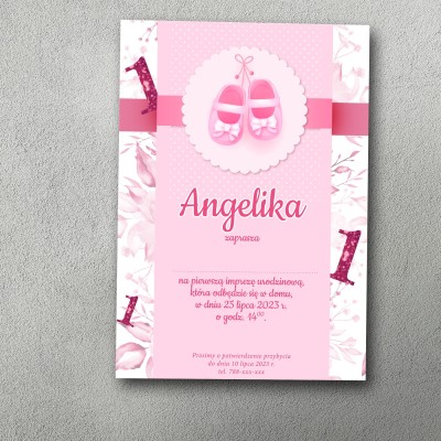 Zaproszenie urodzinowe "Pierwszy Bucik"