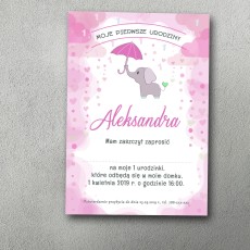 Zaproszenie urodzinowe "Deszczowy Roczek"