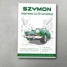 Zaproszenie urodzinowe "Turbo Autko"