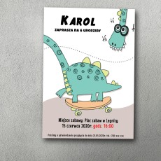 Zaproszenie urodzinowe "Dino Frajda"