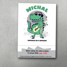 Zaproszenie urodzinowe "Rockujący Smok"