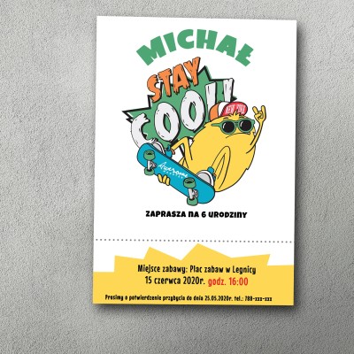 Zaproszenie urodzinowe "Stay Cool"