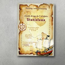 Zaproszenie urodzinowe "Pirackie Party"