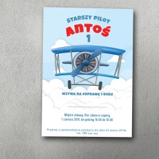 Zaproszenie urodzinowe "Pilot Fun"