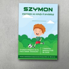 Zaproszenie urodzinowe "Goooool Kid"