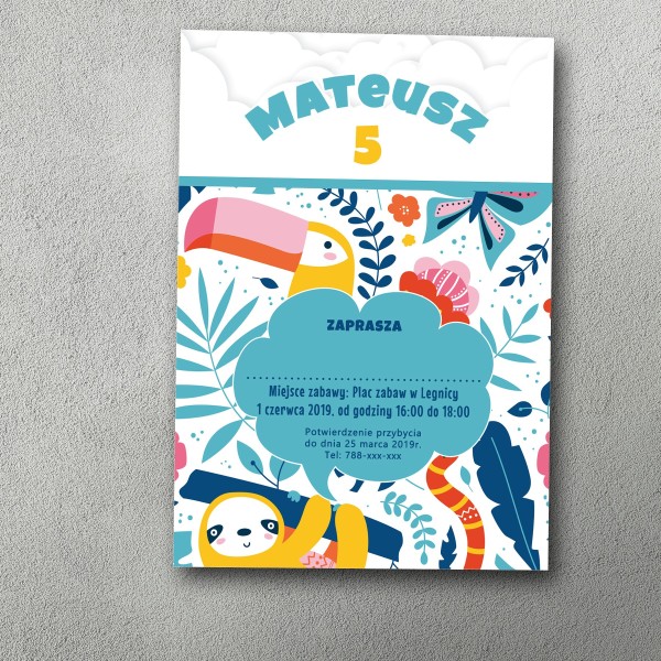 Zaproszenie urodzinowe "Tropi Tukan"