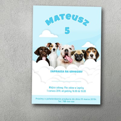 Zaproszenie urodzinowe "Psia Ekipa"