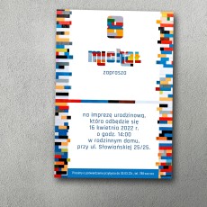 Zaproszenie urodzinowe "Klocek Boom"