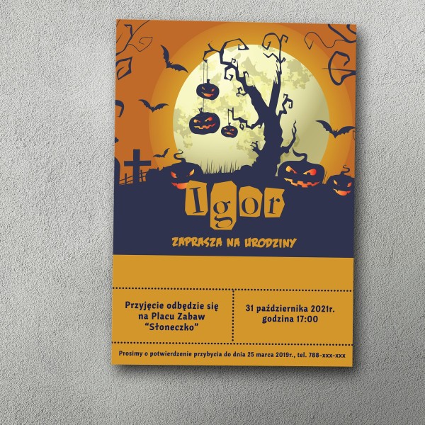 Zaproszenie urodzinowe "Oczy Cienia"