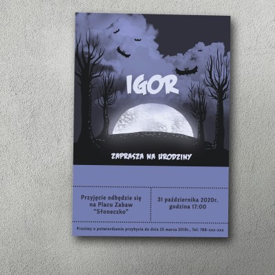 Zaproszenie urodzinowe "Mroczny Las"