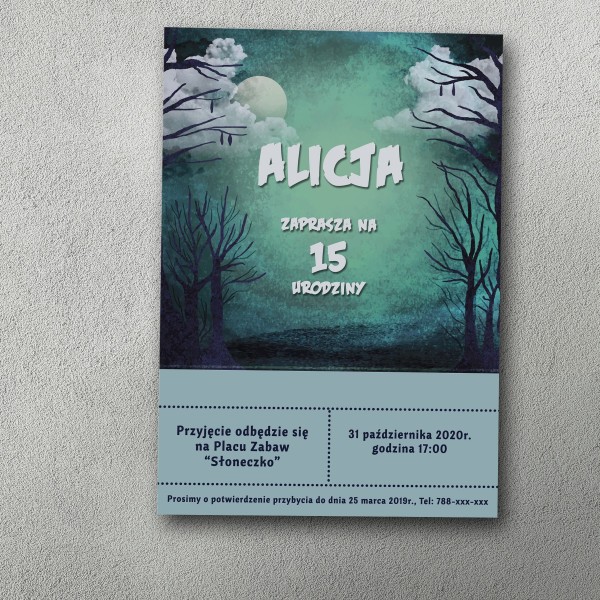 Zaproszenie urodzinowe "Leśna Tajemnica"