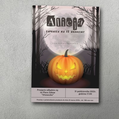 Zaproszenie urodzinowe "Dynio Strach"