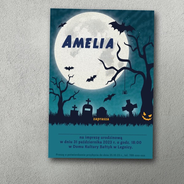 Zaproszenie urodzinowe "Mroczna Noc"