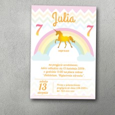 Zaproszenie urodzinowe "Tęczorożec"