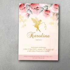 Zaproszenie urodzinowe "Leśna Wróżka Różu"