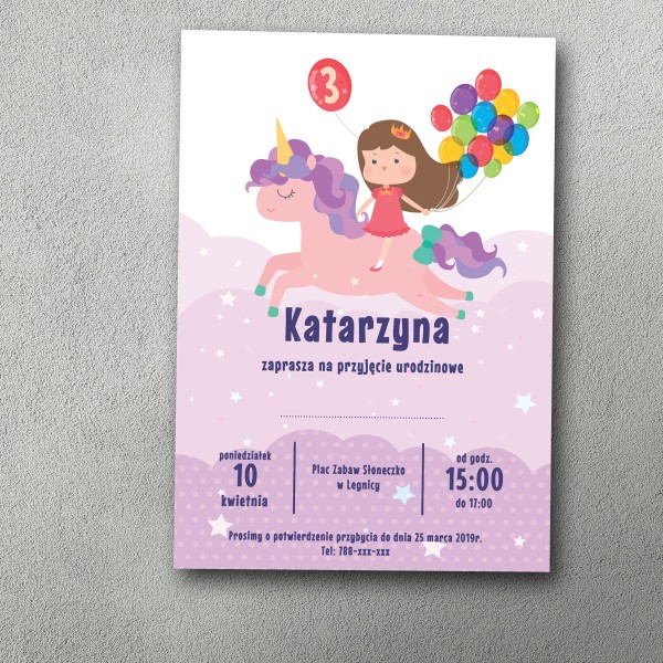 Zaproszenie urodzinowe "Różorożec"