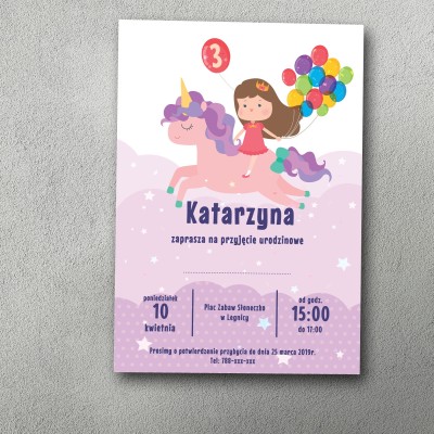 Zaproszenie urodzinowe "Różorożec"