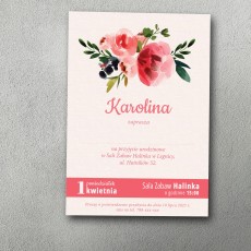 Zaproszenie urodzinowe "Kwiatowa Korona"