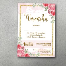 Zaproszenie urodzinowe "Złoty Styl"