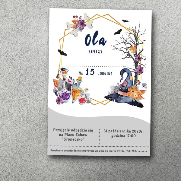 Zaproszenie urodzinowe "Wiedźmi Krąg"