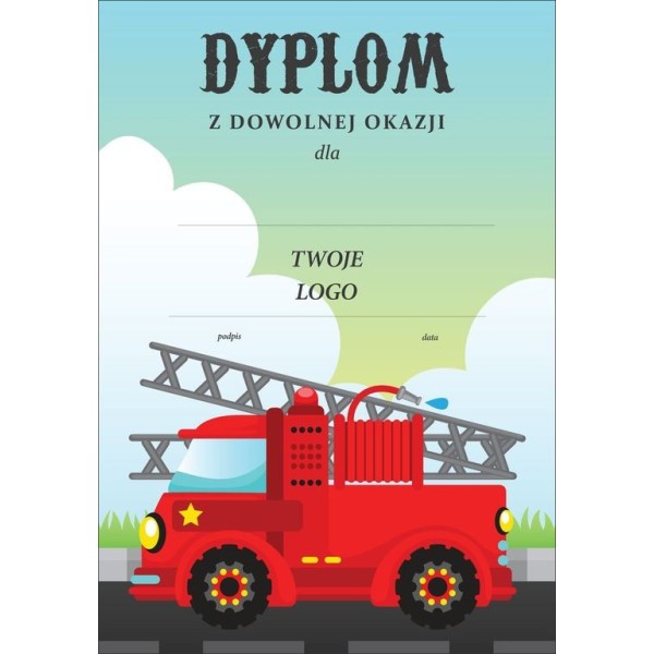 Dyplom dla Dzieci Strażak – Personalizowany, pamiątkowy