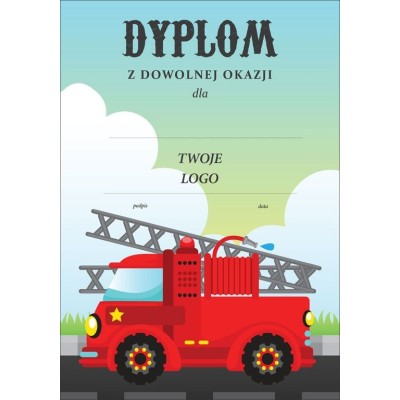 Dyplom dla Dzieci Strażak – Personalizowany, pamiątkowy