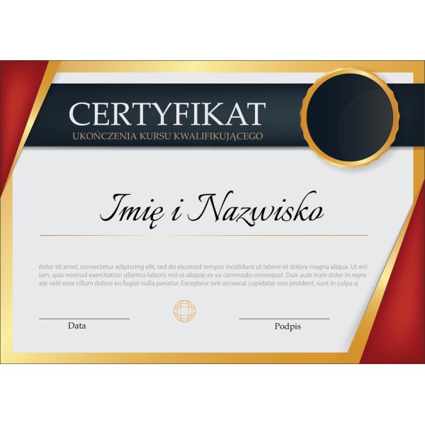 certyfikat 25