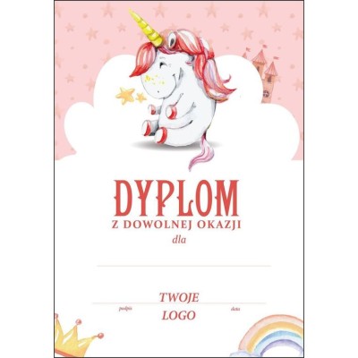 Dyplom Przedszkolaka "Jednorożec"