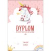 Dyplom Przedszkolaka "Jednorożec"