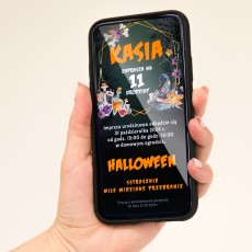 zaproszenie elektroniczne z motywem czarownicy