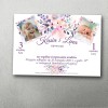 Zaproszenie na podwójne urodziny „Różany Poranek” ze zdjęciem – pastelowa kwiatowa grafika