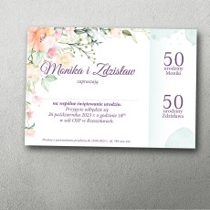 zaproszenie na podwójne urodziny pastelowe kwiatowe delikatna grafika