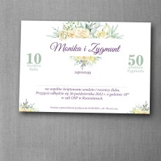 Zaproszenie na urodziny i rocznicę ślubu w letnim kwiatowym stylu