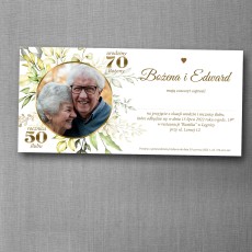 zaproszenie na rocznicę ślubu i urodziny w jednym dniu, zaproszenie DL jubileuszowe