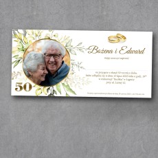 Zaproszenie na rocznicę ślubu "Złoty Wianek"