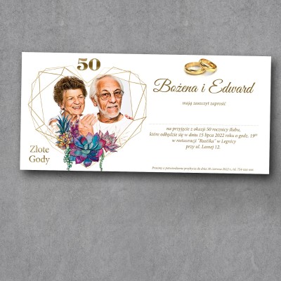 Zaproszenie na rocznicę ślubu "Gałązki Wspomnień"