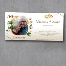 Zaproszenie na rocznicę ślubu "Cisza Pąków"