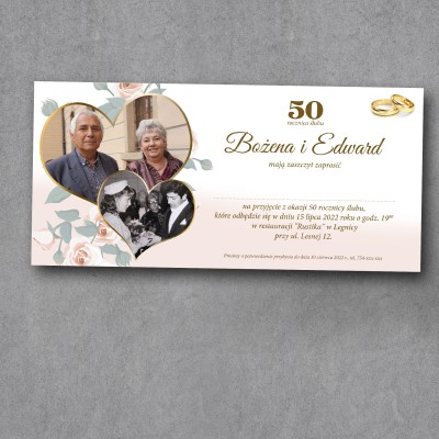 Zaproszenie na rocznicę ślubu "Światło Wspomnień"